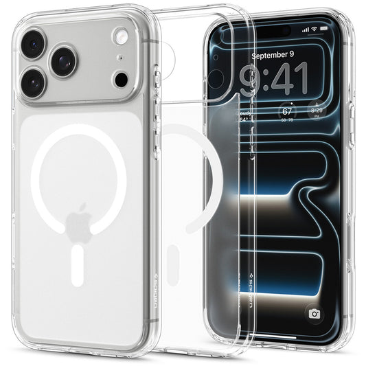 Husa MagSafe pentru Apple iPhone 18 Pro Max / 17 Pro Max, Spigen, Ultra Hybrid, Alba Satinata ACS12124