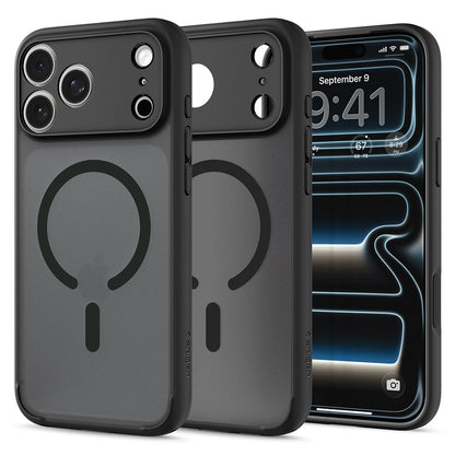 Husa MagSafe pentru Apple iPhone 18 Pro Max / 17 Pro Max, Spigen, Ultra Hybrid, Neagra Satinata ACS12123
