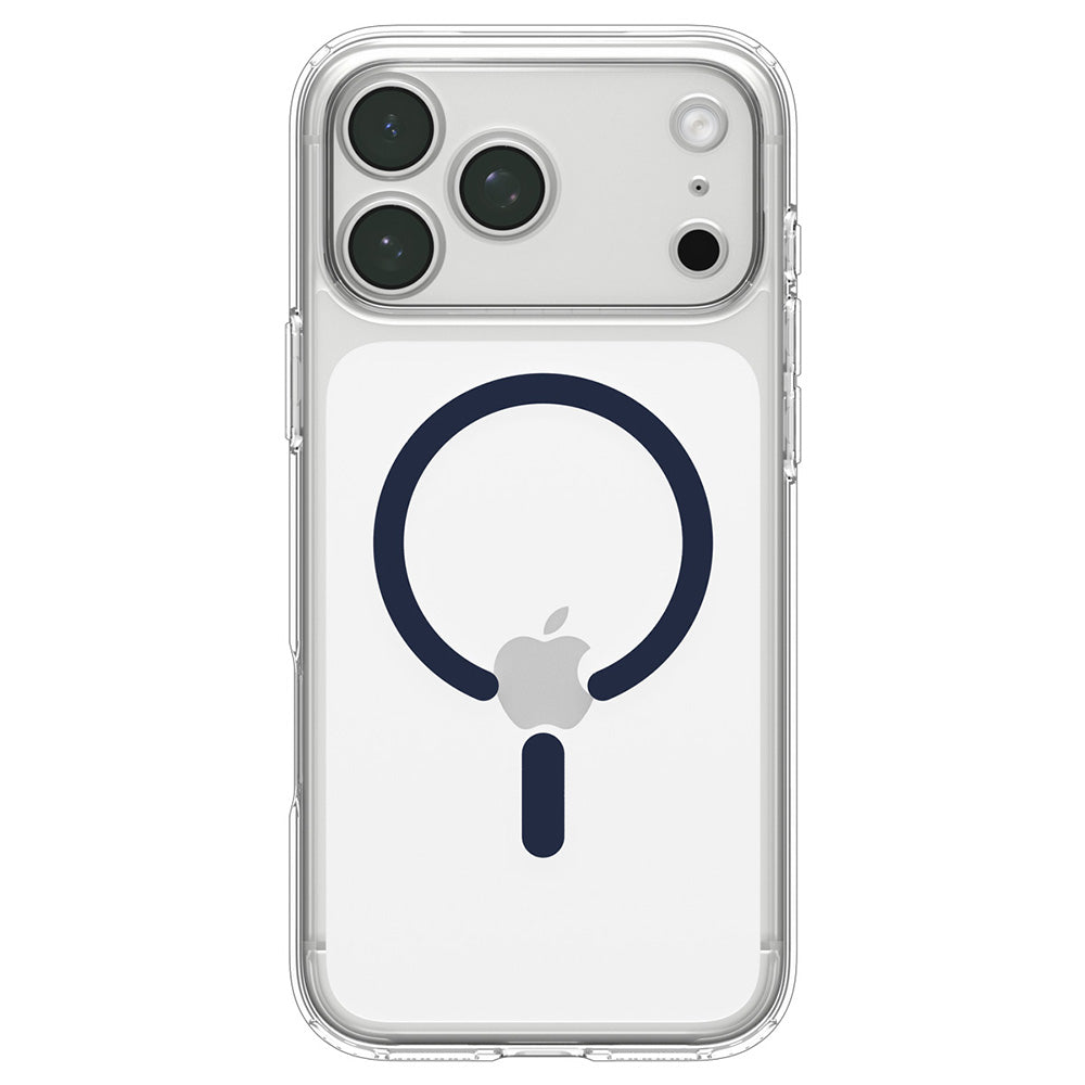 Husa MagSafe pentru Apple iPhone 18 Pro Max / 17 Pro Max, Spigen, Ultra Hybrid, Transparenta Bleumarin ACS12121