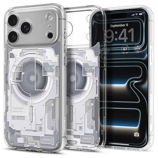 Husa MagSafe pentru Apple iPhone 18 Pro Max / 17 Pro Max, Spigen, Ultra Hybrid Zero One, Alba ACS12126