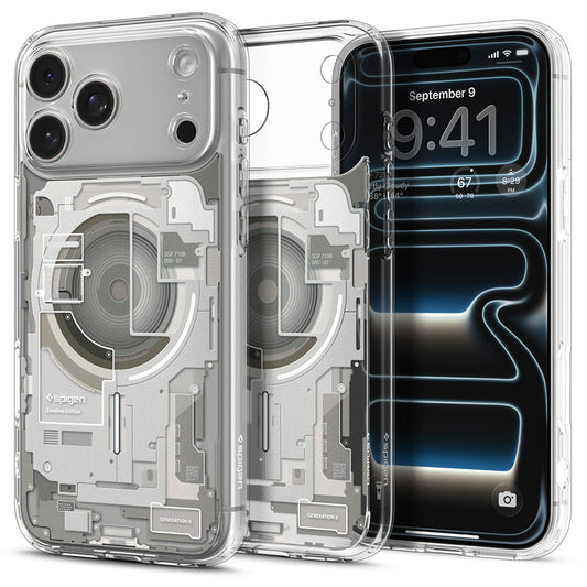 Husa MagSafe pentru Apple iPhone 18 Pro Max / 17 Pro Max, Spigen, Ultra Hybrid Zero One, Gri ACS12127