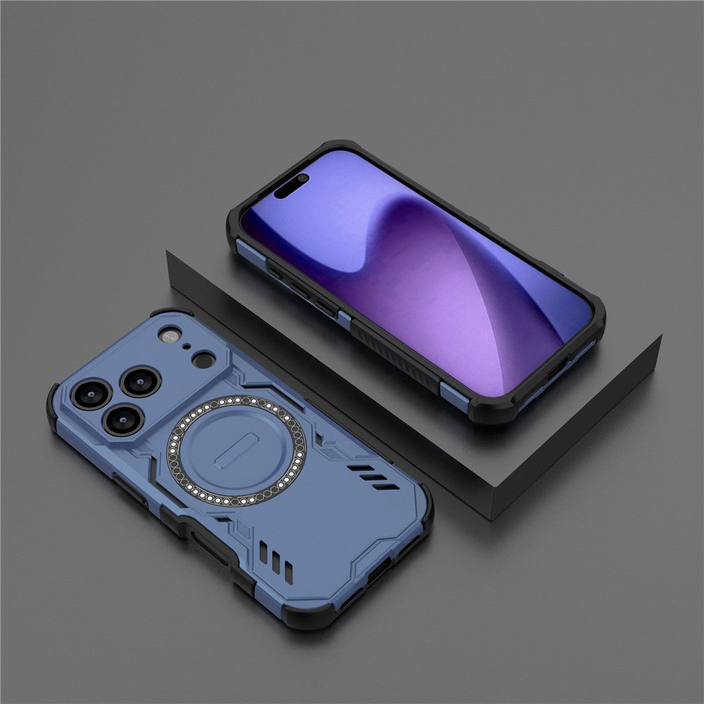 Husa MagSafe pentru Apple iPhone 18 Pro Max / 17 Pro Max, Techsuit, ArmorMag, Albastra