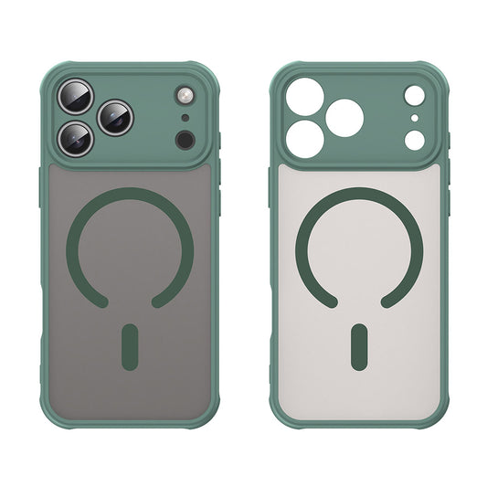 Husa MagSafe pentru Apple iPhone 18 Pro Max / 17 Pro Max, Techsuit, HaloFrost II, Verde