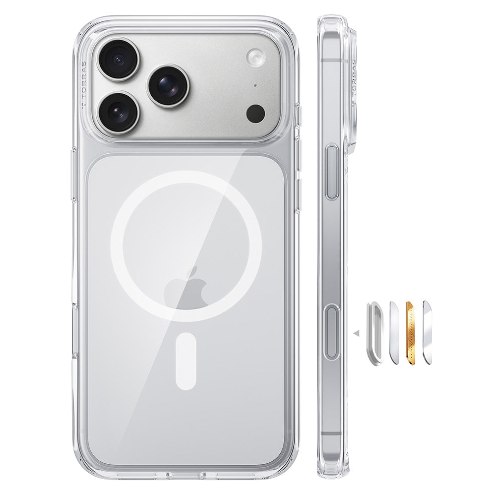 Husa MagSafe pentru Apple iPhone 18 Pro Max / 17 Pro Max, Torras, Guardian, Transparenta