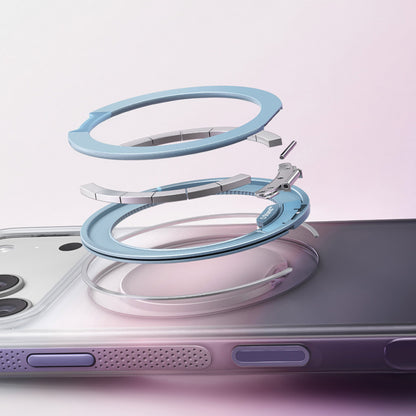 Husa MagSafe pentru Apple iPhone 18 Pro Max / 17 Pro Max, Torras, Ostand O3 Air Gradient, Violet Portocalie