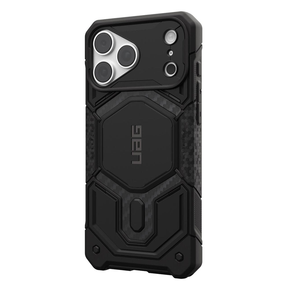 Husa MagSafe pentru Apple iPhone 18 Pro Max / 17 Pro Max, Urban Armor Gear, Monarch Pro Carbon, Neagra