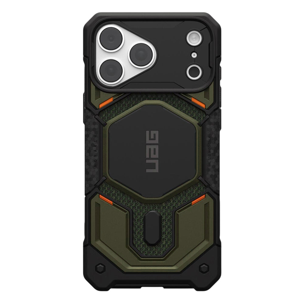 Husa MagSafe pentru Apple iPhone 18 Pro Max / 17 Pro Max, Urban Armor Gear, Monarch Pro Kevlar, Verde