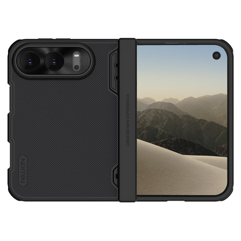 Husa MagSafe pentru Apple iPhone Duo, Nillkin, Super Frosted Shield, Neagra Satinata