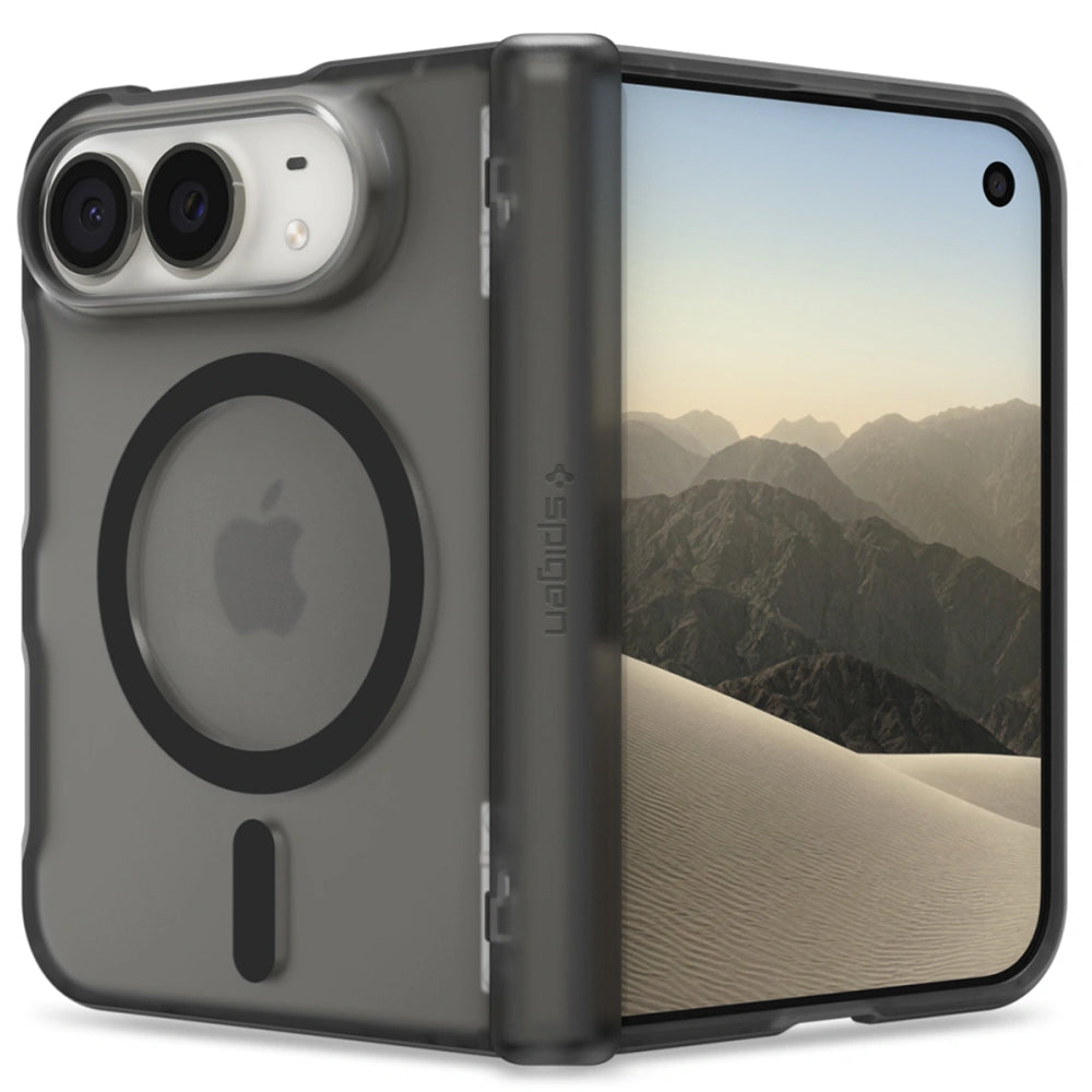 Husa MagSafe pentru Apple iPhone Duo, Spigen, Ultra Hybrid Pro, Neagra Satinata ACS11689