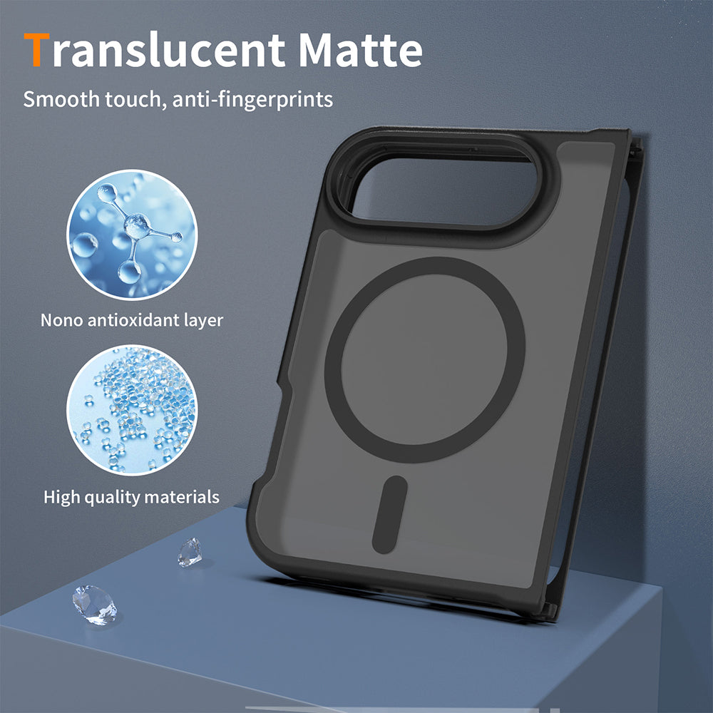 Husa MagSafe pentru Apple iPhone Duo, Techsuit, PureFrost, Neagra Satinata