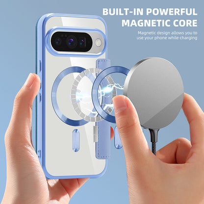 Husa MagSafe pentru Google Pixel 10 Pro XL, Techsuit, SmartMag Book, Bleu