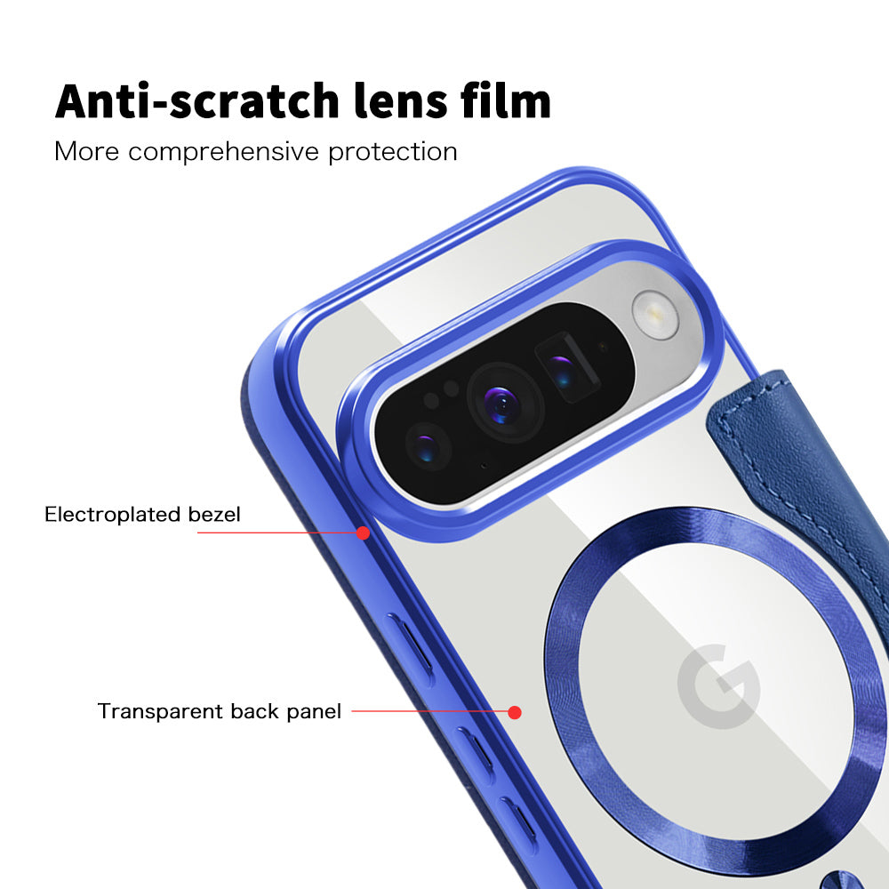 Husa MagSafe pentru Google Pixel 10 Pro XL, Techsuit, SmartMag Book, Albastra