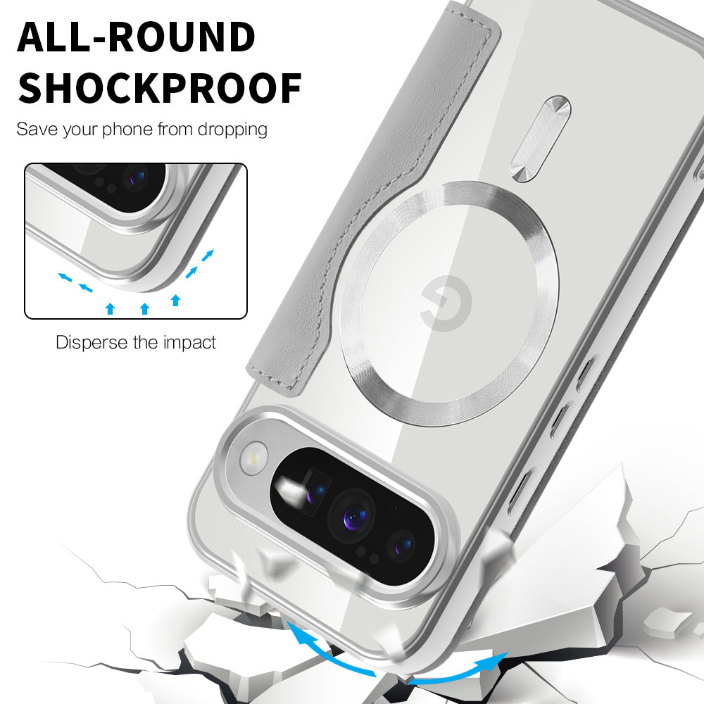 Husa MagSafe pentru Google Pixel 10 Pro XL, Techsuit, SmartMag Book, Gri