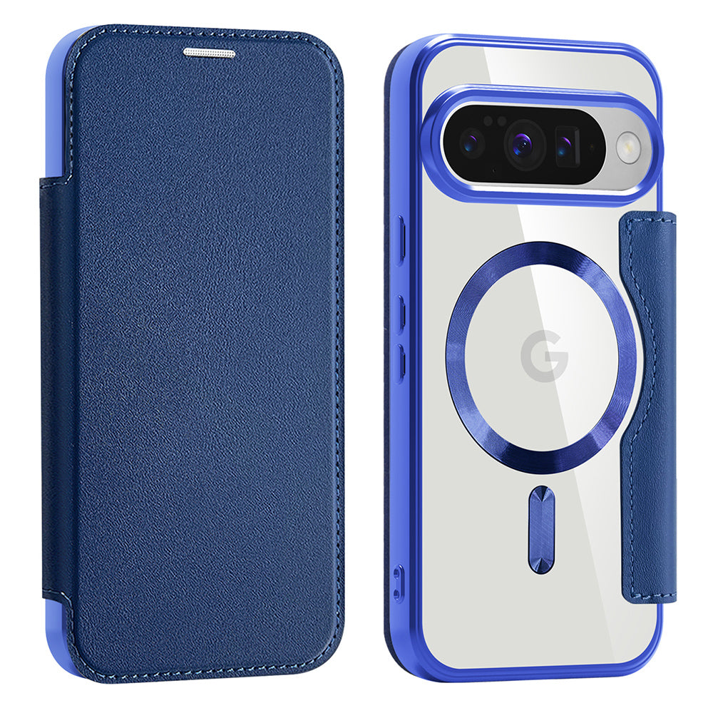 Husa MagSafe pentru Google Pixel 10 Pro / 10, Techsuit, SmartMag Book, Albastra