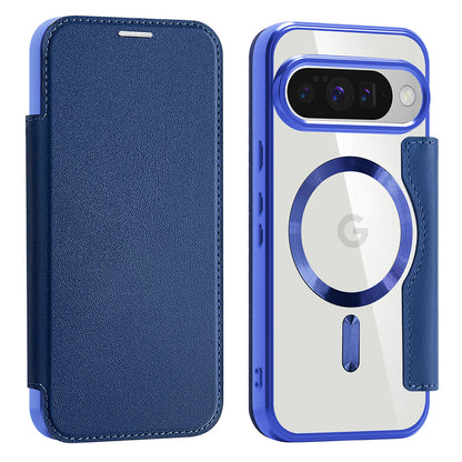 Husa MagSafe pentru Google Pixel 10 Pro / 10, Techsuit, SmartMag Book, Albastra