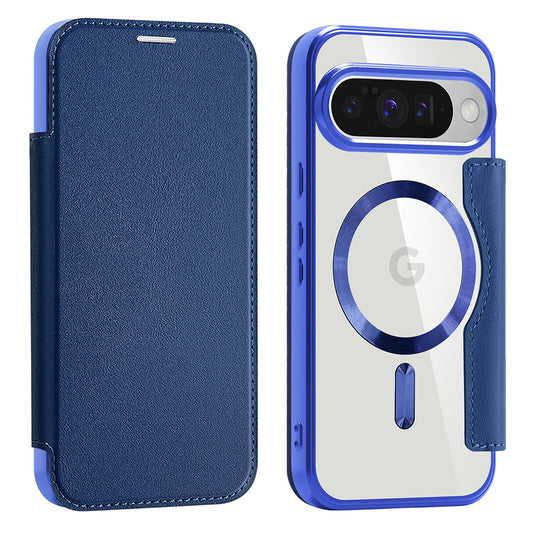 Husa MagSafe pentru Google Pixel 10 Pro / 10, Techsuit, SmartMag Book, Albastra