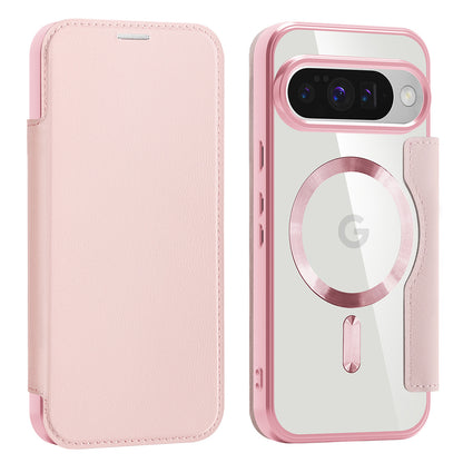 Husa MagSafe pentru Google Pixel 10 Pro / 10, Techsuit, SmartMag Book, Roz