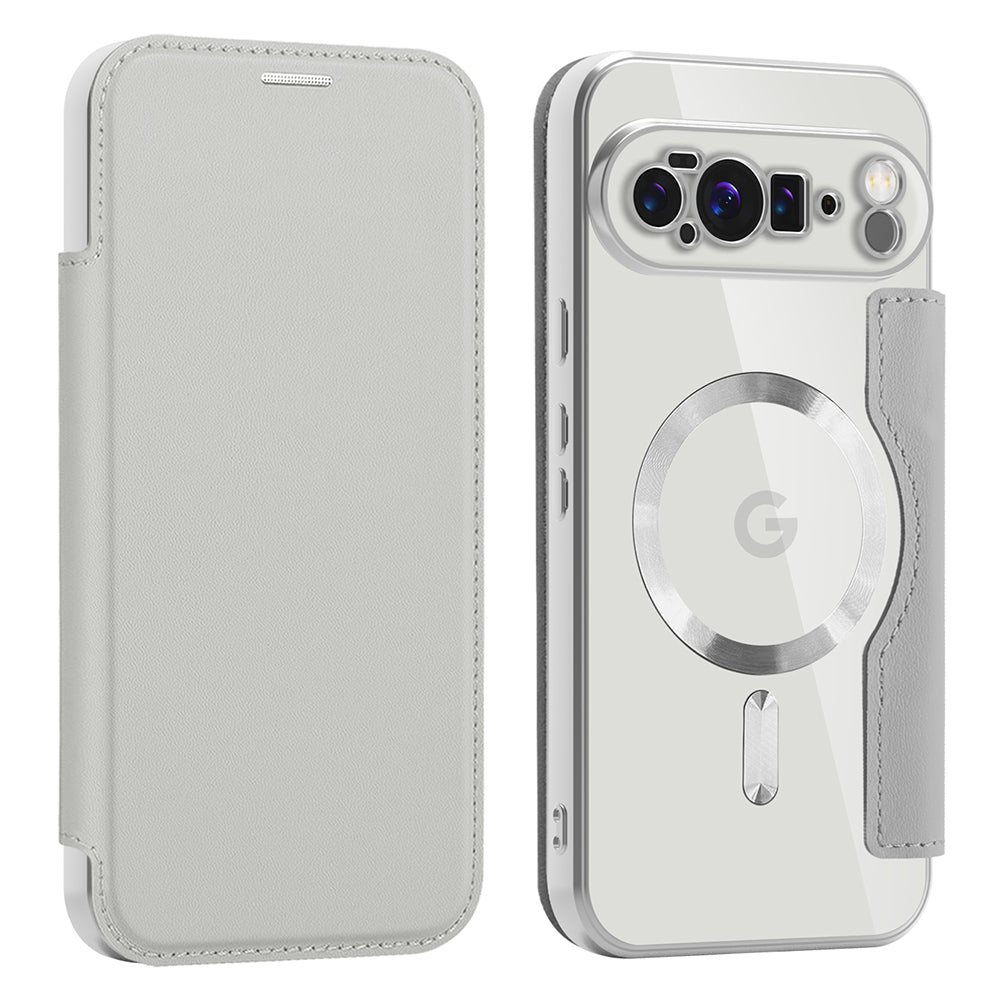 Husa MagSafe pentru Google Pixel 10 Pro XL, Techsuit, SmartMag Book, Gri