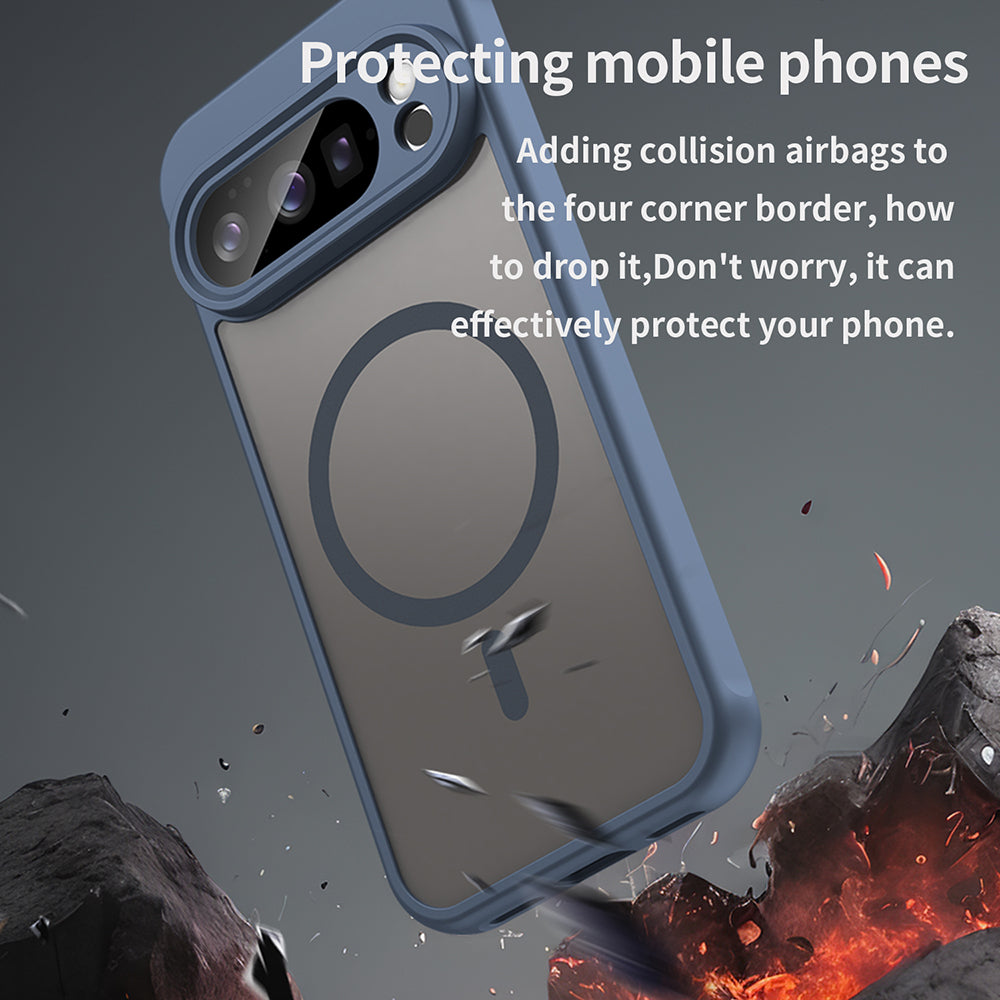 Husa MagSafe pentru Google Pixel 10 Pro, Techsuit, HaloFrost II, Bleumarin