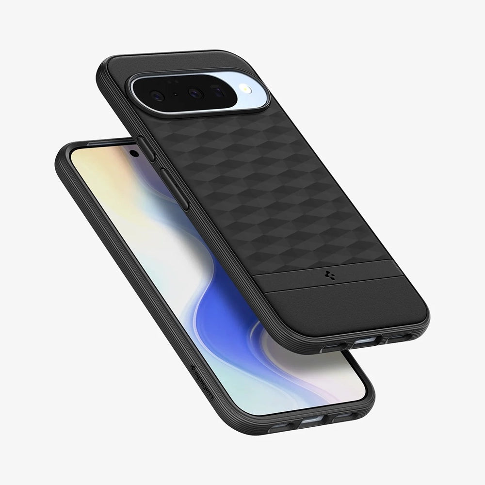 Husa MagSafe pentru Google Pixel 10 Pro XL, Spigen, Caseology Parallax, Neagra Mata ACS09731