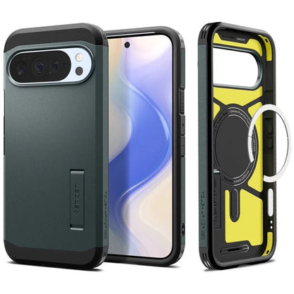Husa MagSafe pentru Google Pixel 10 Pro XL, Spigen, Tough Armor, Verde ACS09730