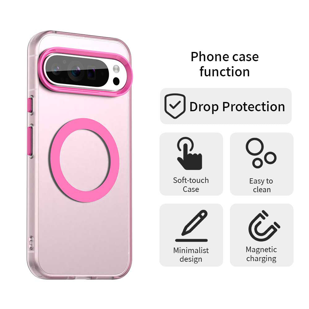 Husa MagSafe pentru Google Pixel 10 Pro XL, Techsuit, CandyCase, Roz