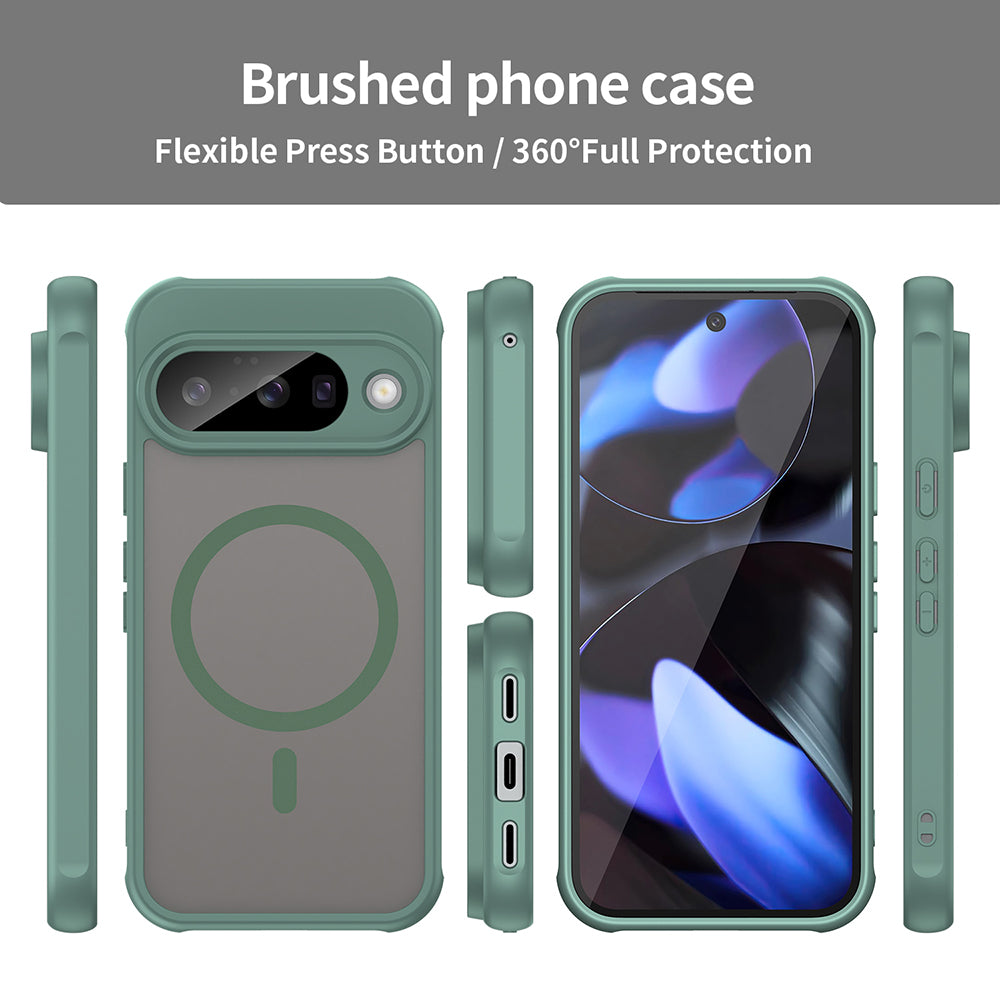 Husa MagSafe pentru Google Pixel 10, Techsuit, HaloFrost II, Verde
