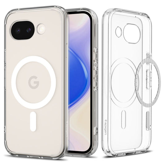 Husa MagSafe pentru Google Pixel 10a, Spigen, Ultra Hybrid, Transparenta Alba ACS11276