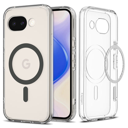Husa MagSafe pentru Google Pixel 10a, Spigen, Ultra Hybrid, Transparenta Gri ACS11277