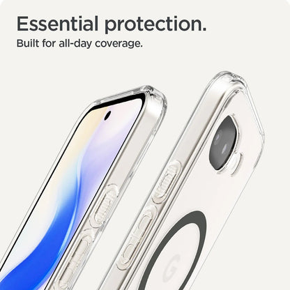 Husa MagSafe pentru Google Pixel 10a, Spigen, Ultra Hybrid, Transparenta Gri ACS11277
