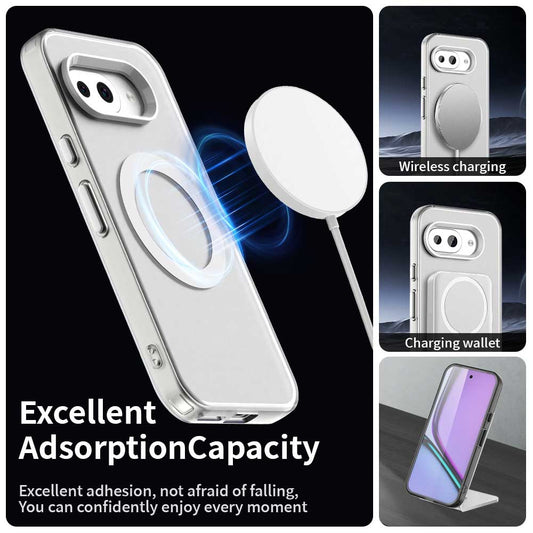 Husa MagSafe pentru Google Pixel 10a, Techsuit, CandyCase, Alba