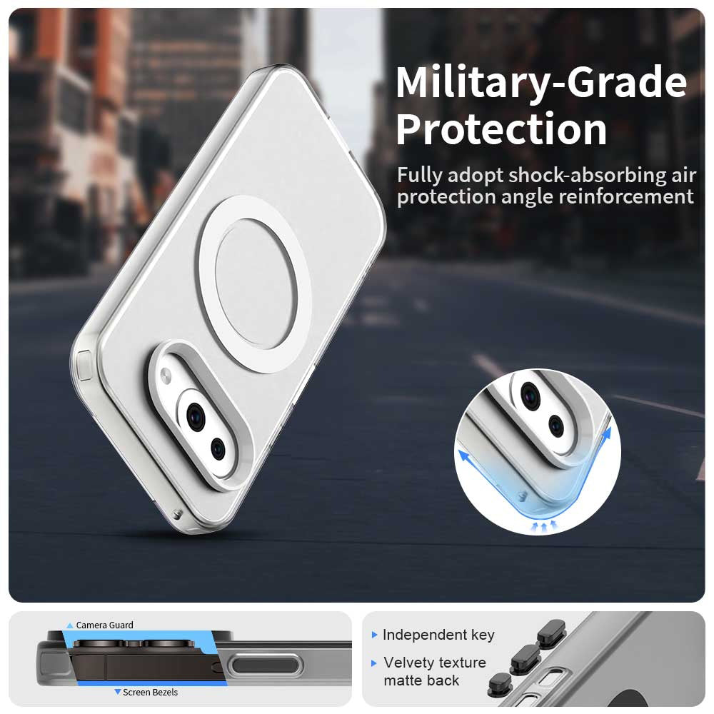 Husa MagSafe pentru Google Pixel 10a, Techsuit, CandyCase, Alba