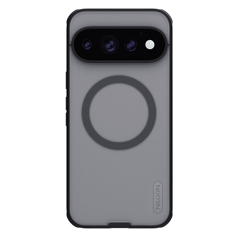 Husa MagSafe pentru Google Pixel 11 Pro, Nillkin, Super Shield Pro, Neagra Transparenta Satinata