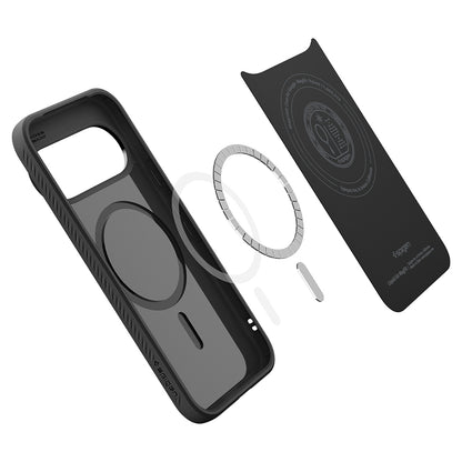 Husa MagSafe pentru Google Pixel 11 Pro, Spigen, Liquid Air, Neagra Mata ACS11429