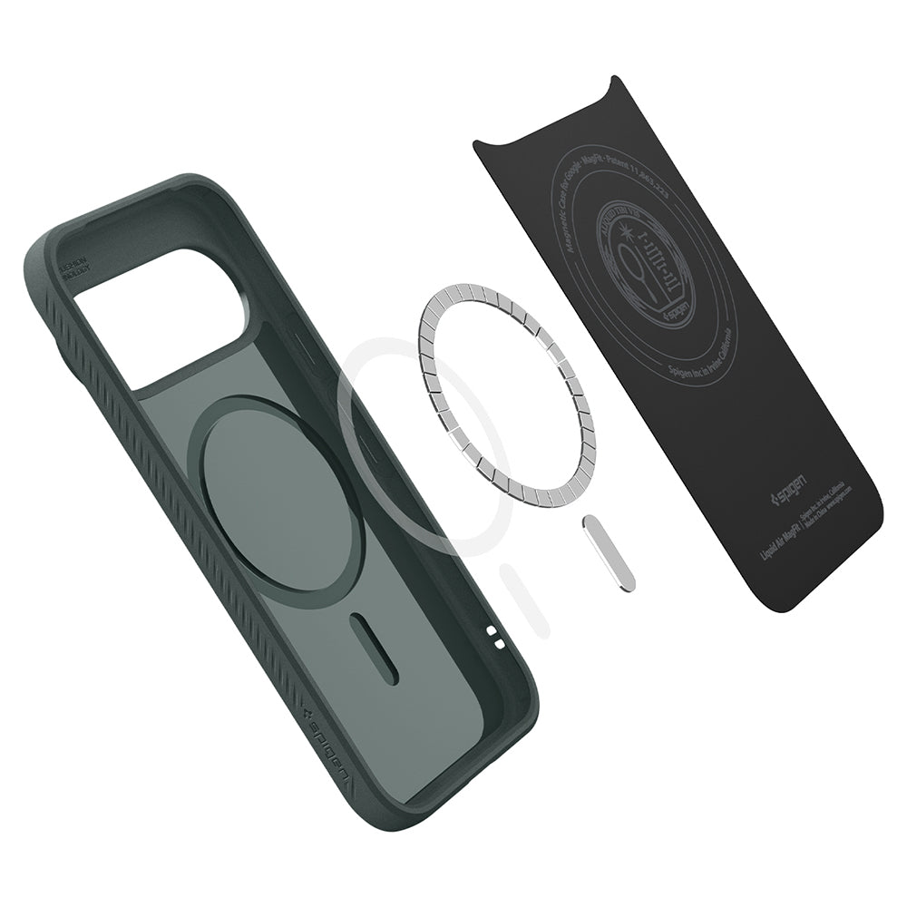 Husa MagSafe pentru Google Pixel 11 Pro, Spigen, Liquid Air, Verde ACS11858