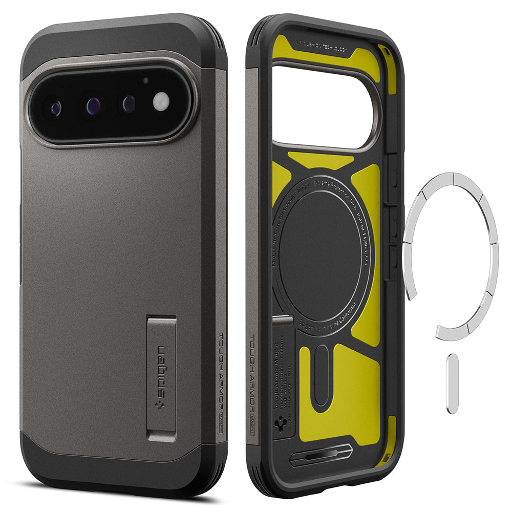 Husa MagSafe pentru Google Pixel 11 Pro, Spigen, Tough Armor, Gri ACS11860
