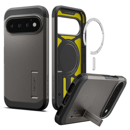 Husa MagSafe pentru Google Pixel 11 Pro, Spigen, Tough Armor, Gri ACS11860