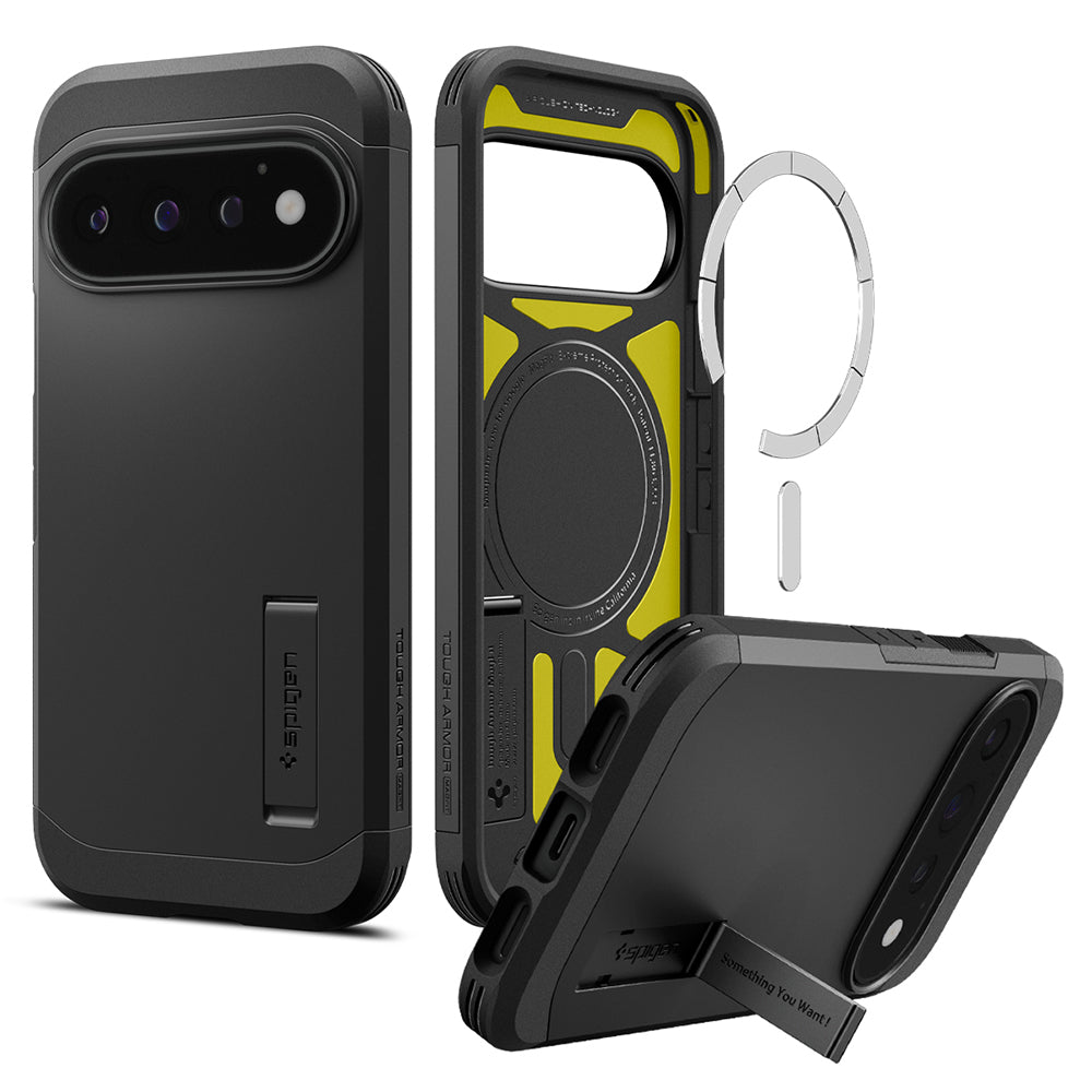 Husa MagSafe pentru Google Pixel 11 Pro, Spigen, Tough Armor, Neagra ACS11433