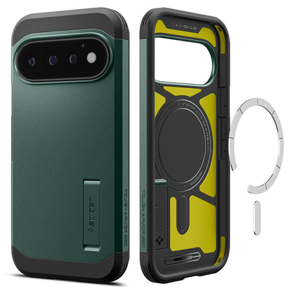 Husa MagSafe pentru Google Pixel 11 Pro, Spigen, Tough Armor, Verde ACS11859