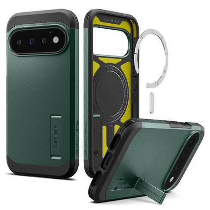 Husa MagSafe pentru Google Pixel 11 Pro, Spigen, Tough Armor, Verde ACS11859