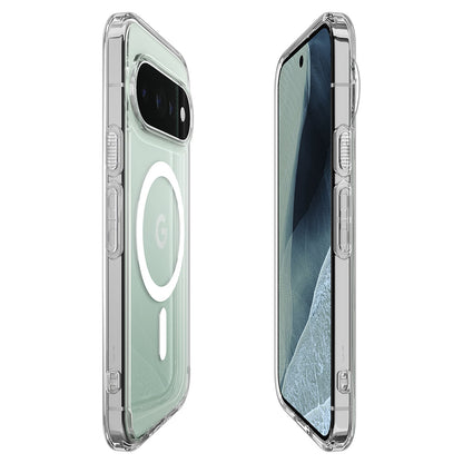 Husa MagSafe pentru Google Pixel 11 Pro, Spigen, Ultra Hybrid, Transparenta Alba ACS11431