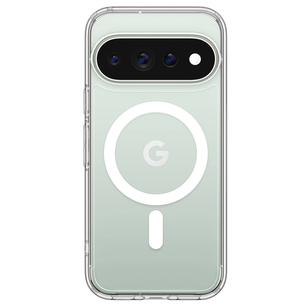 Husa MagSafe pentru Google Pixel 11 Pro, Spigen, Ultra Hybrid, Transparenta Alba ACS11431