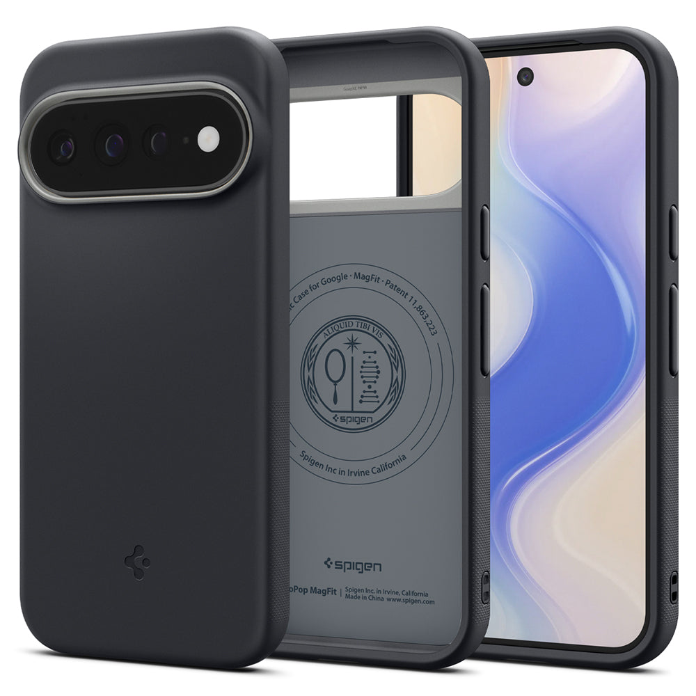 Husa MagSafe pentru Google Pixel 11 Pro XL, Spigen, Caseology Nano Pop, Neagra ACS11455