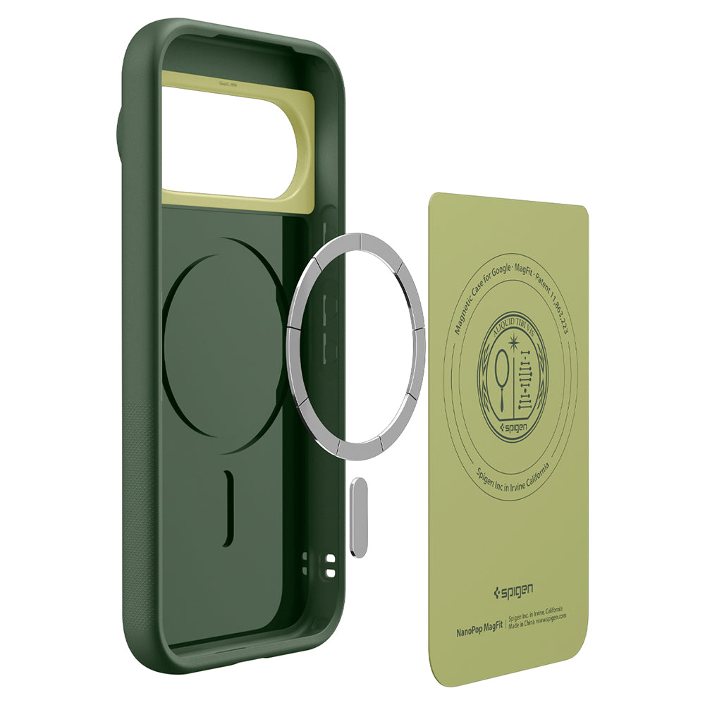 Husa MagSafe pentru Google Pixel 11 Pro XL, Spigen, Caseology Nano Pop, Verde ACS11456