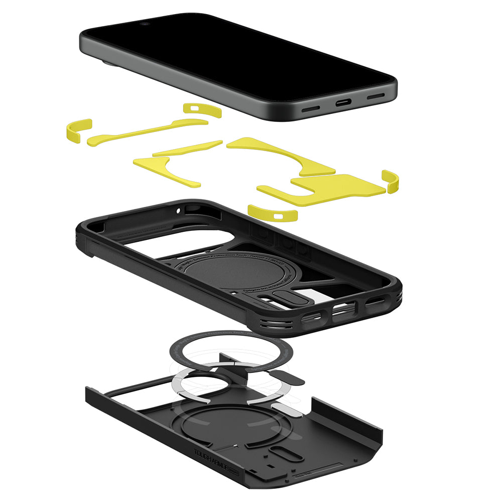 Husa MagSafe pentru Google Pixel 11, Spigen, Tough Armor, Neagra ACS11443