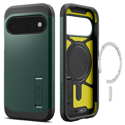 Husa MagSafe pentru Google Pixel 11, Spigen, Tough Armor, Verde ACS11854