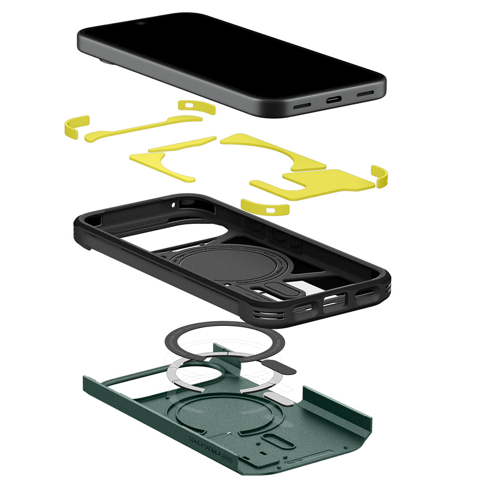 Husa MagSafe pentru Google Pixel 11, Spigen, Tough Armor, Verde ACS11854