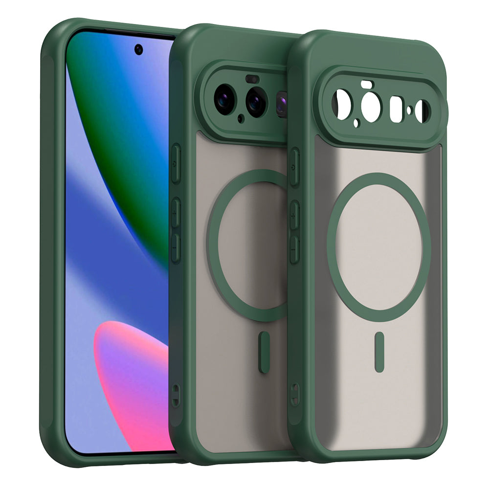 Husa MagSafe pentru Google Pixel 11, Techsuit, HaloFrost II, Verde