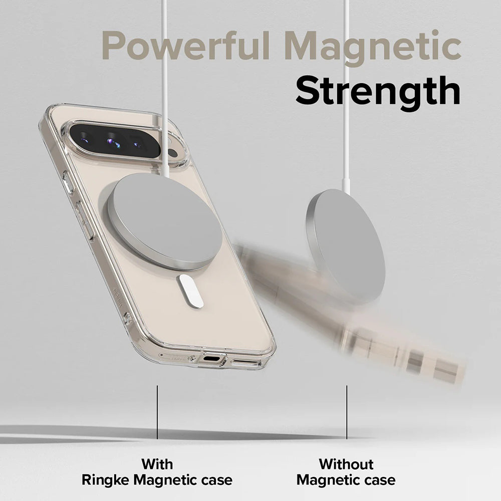 Husa MagSafe pentru Google Pixel 9 / 9 Pro, Ringke, Fusion, Transparenta