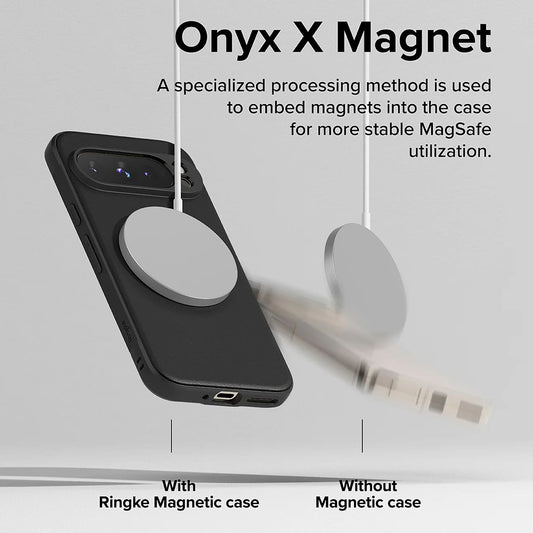 Husa MagSafe pentru Google Pixel 9 Pro, Ringke, Onyx, Neagra
